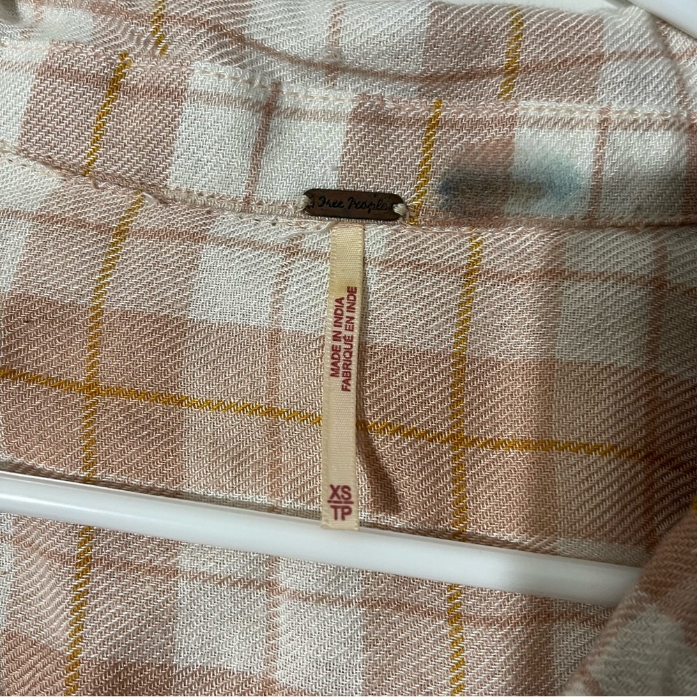 FREE PEOPLE All About The Feels Plaid Buttondown (OB889606) - Picture 6 of 6
